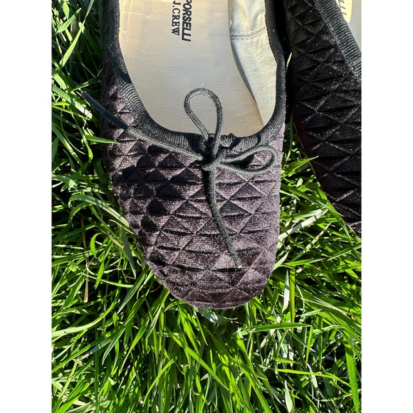 E. Porselli for J. Crew Geo Textured Black Velvet Ballet Flats EU 38 EUC - Picture 8 of 16